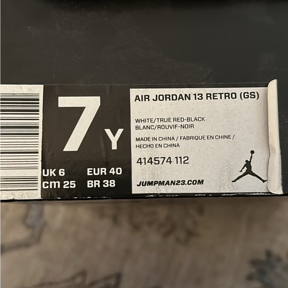 Jordan Air Jordan 13 Retro GS - White, Red, Black - Picture 1 of 6